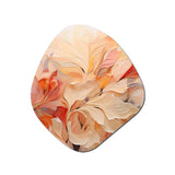 Minimalism Peach Flowers - Asymmetric Metal Wall Art