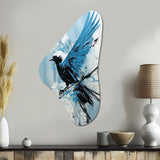 Blue Bird In Mix Of Colors - Asymmetric Metal Wall Art