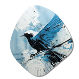 Blue Bird In Mix Of Colors - Asymmetric Metal Wall Art