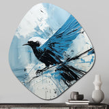 Blue Bird In Mix Of Colors - Asymmetric Metal Wall Art