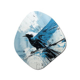 Blue Bird In Mix Of Colors - Asymmetric Metal Wall Art