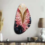 Pink And Gold Angel Wings - Asymmetric Metal Wall Art