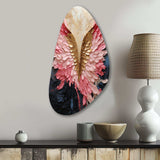 Pink And Gold Angel Wings - Asymmetric Metal Wall Art