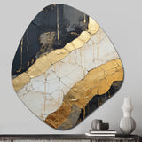 Black Gold Adorned Poteries V - Asymmetric Metal Wall Art