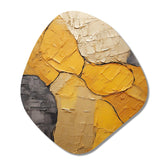 Minimalism Yellow Botanical Ceramics - Asymmetric Metal Wall Art