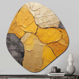 Minimalism Yellow Botanical Ceramics - Asymmetric Metal Wall Art