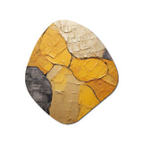 Minimalism Yellow Botanical Ceramics - Asymmetric Metal Wall Art