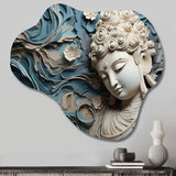 Religious Buddhism Statue I - Asymmetric Metal Wall Art