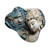 Religious Buddhism Statue I - Asymmetric Metal Wall Art