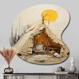 Camping Tent Outdoor Adventure IV - Asymmetric Metal Wall Art