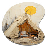 Camping Tent Outdoor Adventure IV - Asymmetric Metal Wall Art