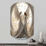 Angelic Annunciation Of Christianity Art - Asymmetric Metal Wall Art