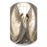 Angelic Annunciation Of Christianity Art - Asymmetric Metal Wall Art