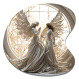 Angelic Annunciation Of Christianity Art - Asymmetric Metal Wall Art