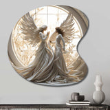 Angelic Annunciation Of Christianity Art - Asymmetric Metal Wall Art