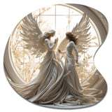 Angelic Annunciation Of Christianity Art - Asymmetric Metal Wall Art