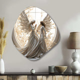 Angelic Annunciation Of Christianity Art - Asymmetric Metal Wall Art