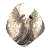 Angelic Annunciation Of Christianity Art - Asymmetric Metal Wall Art