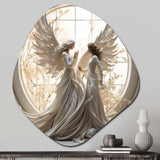 Angelic Annunciation Of Christianity Art - Asymmetric Metal Wall Art