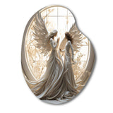 Angelic Annunciation Of Christianity Art - Asymmetric Metal Wall Art