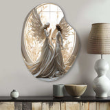 Angelic Annunciation Of Christianity Art - Asymmetric Metal Wall Art