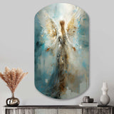 Angels Announcement Celestical Christianism I - Asymmetric Metal Wall Art