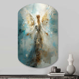 Angels Announcement Celestical Christianism I - Asymmetric Metal Wall Art