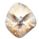 Christianity Dove Descent From Paradise - Asymmetric Metal Wall Art