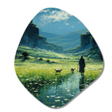 Good Shepherd Christianity Landscape - Asymmetric Metal Wall Art