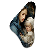 Madonna And Child Christianism Art - Asymmetric Metal Wall Art