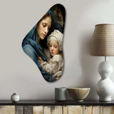 Madonna And Child Christianism Art - Asymmetric Metal Wall Art