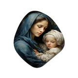 Madonna And Child Christianism Art - Asymmetric Metal Wall Art