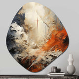 Minimalism Christianity Cross Dream - Asymmetric Metal Wall Art