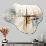 Minimalism Christianity Cross Dream I - Asymmetric Metal Wall Art