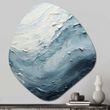 Minimalism Black And Blue Paint Wave II - Asymmetric Metal Wall Art