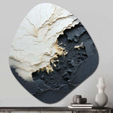 Minimalism Black And White Paint Wave III - Asymmetric Metal Wall Art