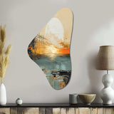 Modern Coastal Mystic Sunrise I - Asymmetric Metal Wall Art