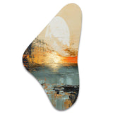 Modern Coastal Mystic Sunrise I - Asymmetric Metal Wall Art