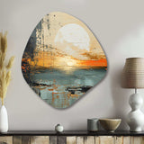 Modern Coastal Mystic Sunrise I - Asymmetric Metal Wall Art