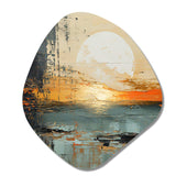 Modern Coastal Mystic Sunrise I - Asymmetric Metal Wall Art