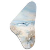 Coastal Ocean Charm In Winter - Asymmetric Metal Wall Art