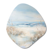 Coastal Ocean Charm In Winter - Asymmetric Metal Wall Art