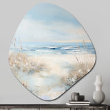 Coastal Ocean Charm In Winter - Asymmetric Metal Wall Art