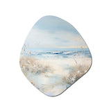 Coastal Ocean Charm In Winter - Asymmetric Metal Wall Art