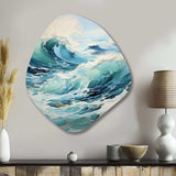 Watercolor Storm Coastal Ocean II - Asymmetric Metal Wall Art