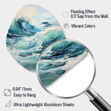 Watercolor Storm Coastal Ocean II - Asymmetric Metal Wall Art