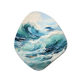 Watercolor Storm Coastal Ocean II - Asymmetric Metal Wall Art