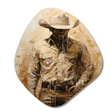 Minimalism Cowboy Painting II - Asymmetric Metal Wall Art