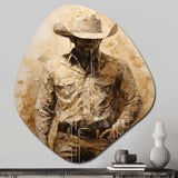 Minimalism Cowboy Painting II - Asymmetric Metal Wall Art