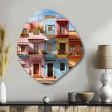 Cuba Multicolor Street Charm - Asymmetric Metal Wall Art